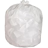 Heavy-Duty Trash Bags,.8 Mil,13 Gallon,24"x31",150/BX,White, Sold as 1 Box, 150 Each per Box