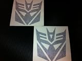 1 Pair of Decepticons Transformers Racing Decal Sticker (New) Black Size 5''x4.7''