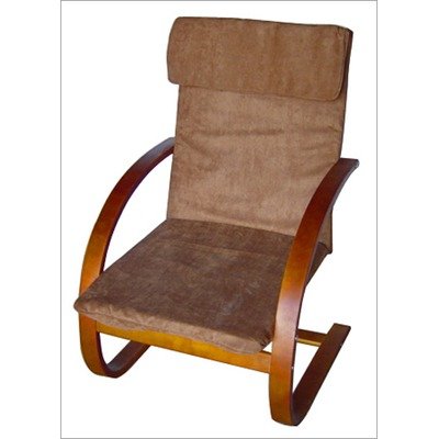 Bentwood Chair with Micro Suede Padded Seat Cushion Fabric: Salak Brown