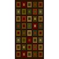 Home Bold Squares Rug Collection - Dark Brown