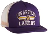 NBA Men's Flat Brim Trucker Hat - Ne37Z, Los Angeles Lakers, One Size , Los Angeles Lakers , Purple