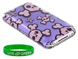 Purple Pink Skulls Design Hard Case for Apple iPhone 3G S / 3G (iPhone NOT Included)