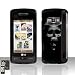 Phantom Skull Design Black Rubberized Snap on Hard Cover Protector Faceplate Skin Case for Verizon LG Env Touch VX11000 + Belt Clip