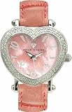 Aqua Master Women's Two Row Diamond Heart Watch, 1.50 ctw