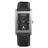 Tommy Hilfiger Men's 1710175 Black Leather Strap Watch