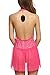 Avidlove Women Sexy Lingerie See-through Babydoll Halter Double Bowknot Chemise