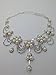 Taoqiao New Silver Rhinestone Artificial Zircon Bead Necklace Earrings Jewel...