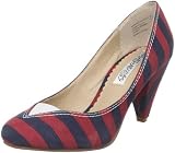 Naughty Monkey Women’s Peek A Boo Pump,Red,8 M US