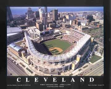 (22x28) Mike Smith Cleveland Indians First Opening Day April 4 1994 Jacobs Field Sports Poster Print