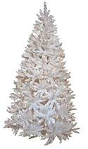 Good Tidings Vail Artificial Prelit 9 Foot White Christmas Tree