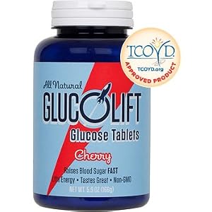 GlucoLift All-Natural Glucose Tablets- Cherry Flavor