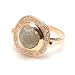 18k Yellow Gold Pave Vintage Ring with Diamond Accents 3.87 cttw