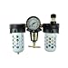 Coilhose Pneumatics 8884AAGR Heavy Duty Series Filter, Regulator, and Lubricator Trio Assembly with Bowl Guard, 1/2-Inch Pipe Size