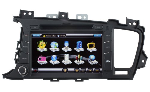 Rupse Auto DVD Player mit GPS-Navigation und 8'' HD-Touchscreen und Bluetooth für KIA K5 & 2011 OPTIMA