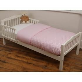 White Junior / Toddler Bed with Foam Safety Mattress