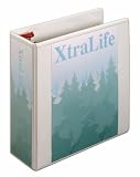 Cardinal 26340 Clearvue Xtralife Slant-D Presentation Binder, White, 4 Capacity