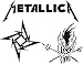 METALLICA MR SCARY VINYL STICKERS X 3