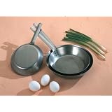 Steel French-Style Fry Pan 8'' diameter, 1-5 8'' Top Depth by 