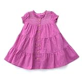 Kite Kids Baby Girl Tiered Button Through Dress - Pink - 2 Years