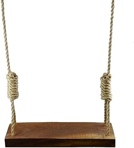 Rustic American Black Walnut 23.5" 4 Hole Tree Swing Kids Adult Wood Outdoor Patio.Rope Included