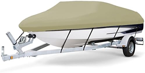 STYLED TO FIT, 7oz BOAT COVER, KHAKI COLOR FOR G.W. INVADER BRAVO 2100 COUPE I/O ALL YEARS