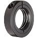 Climax Metal One-Piece Clamping Shaft Collar, Threaded Bore, Black Oxide Steel