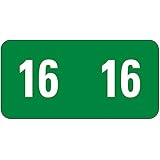 Smead ETS Color-Coded Year Label, 2016, Label Sheet, Green,  250 per Pack (67916)