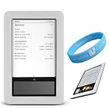 Clear Silcone Skin for Barnes and Nobles Nook eReader + Screen Protector + Wristband