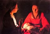 Georges de La Tour (The newborn child (birth of Christ?)) Art Poster Print - 11x17