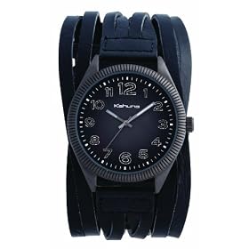 Kahuna Men's Black Strap Watch AKUS-0053G