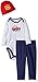 Gerber Boys' 3 Piece Bodysuit, Firetruck, 18 Months