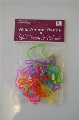 Shaped Rubber Bands Bracelets 12Pack Wild