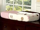 JoJo Designs Changing Pad Cover - Pink and Brown Modern Polka Dots