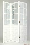 IMAGE OF Mirrored Room Divider Screen (White) (76