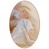 Kathe Kruse Waldorf 7 Baby Plush Toy, Guardian Angel Gold