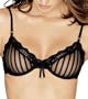Elle Macpherson Intimates Sheer Ribbons Underwire Bra (34B Black)