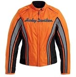 Harley-Davidson® Women's Hi-Vis Functional Jacket. 3M® Scotchlite® Reflective Material. 3M® Scotchlite® Reflective Material appliqué graphic on back. 98249-10VW