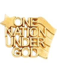 14K Gold One Nation Under God Lapel Pin