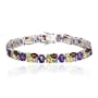 Sterling Silver Multi-Gemstone Bracelet, 7.25"