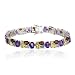 Sterling Silver Multi-Gemstone Bracelet, 7.25"