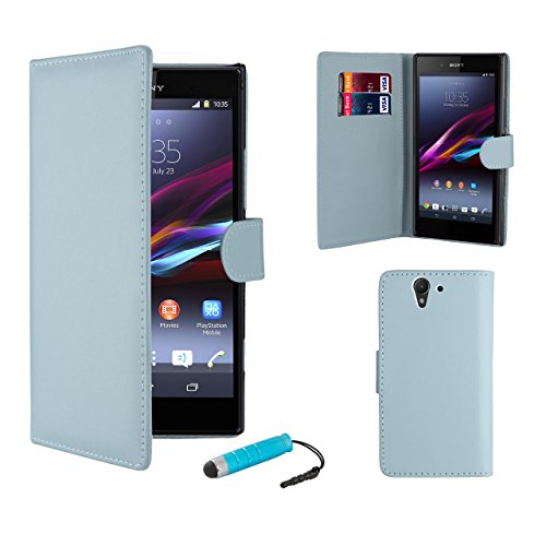 32nd® Book wallet PU leather case cover for Sony Xperia Z (L36H) + screen protector, cleaning cloth and touch stylus - Light Blue 32nd® Book wallet PU leather case cover for Sony Xperia Z (L36H) + screen protector, cleaning cloth and touch stylus - Light Blue