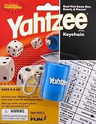 Yahtzee Real Mini Game Box, Board, and Pieces Keychain by Basic Fun