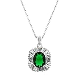 Roxy's Graduated Faux Emerald Necklace