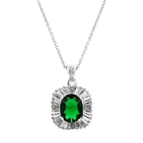 Roxy's Graduated Faux Emerald Necklace