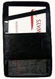 Leather boarding pass holder travel id passport ticket