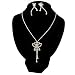 Clear Swarovski Crystal Butterfly Necklace And Earring Set (Silver Tone)