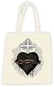 Gothic Heart Tote Bag - Cream