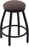 Misha 25'' Bar Stool with Black Wrinkle Finish, Era Basil Fabric Seat