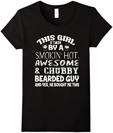 Women's This Girl Is Taken By A Smokin' Hot Beared Guy T-Shirt Medium Black
