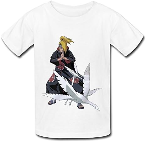 QDJT Youth Deidara Kids Boys And Girls T-Shirt - S White